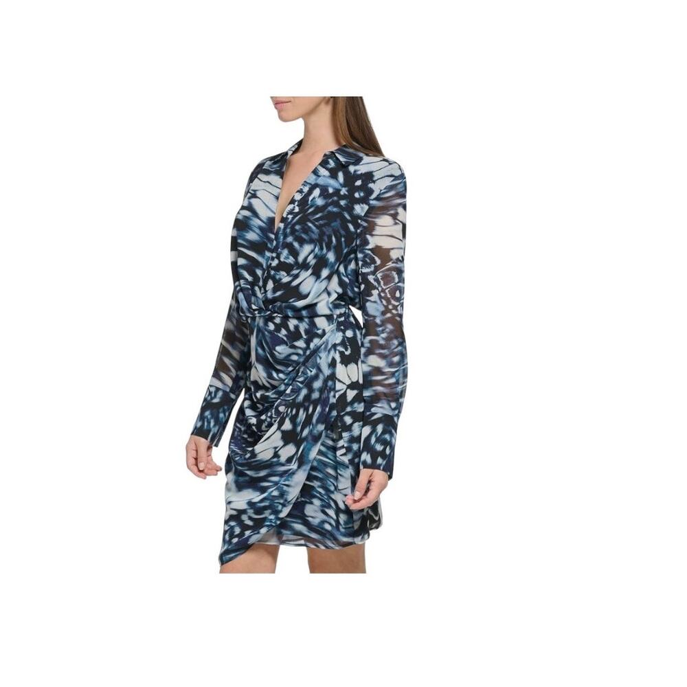 Calvin Klein Women's Twist Front Blouse Dress Small New